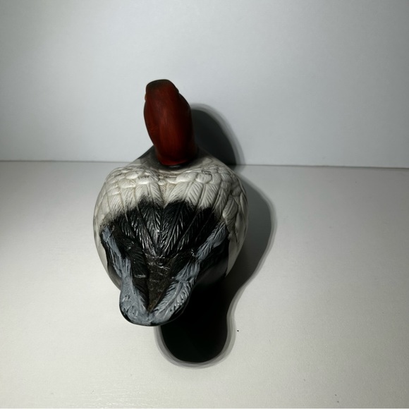 Ceramic Canvasback Duck Decoy Figure Display hand painted redhead  Vintage - Picture 5 of 9